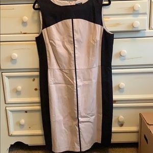 Ann Taylor Tan & Black professional dress